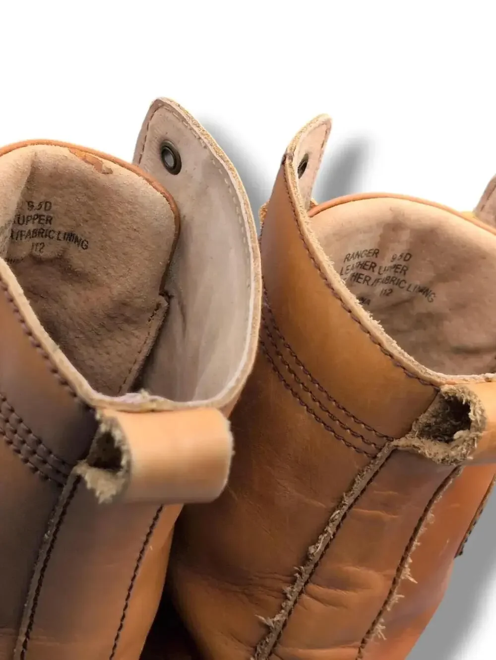 Polo‎ Ralph Lauren Ranger Boots Mens Size 9.5D Brown Leather Strap Buckle Combat